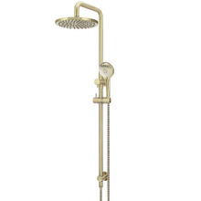 Round 200mm Twin Shower With 3 function Hand Shower & Square Gooseneck